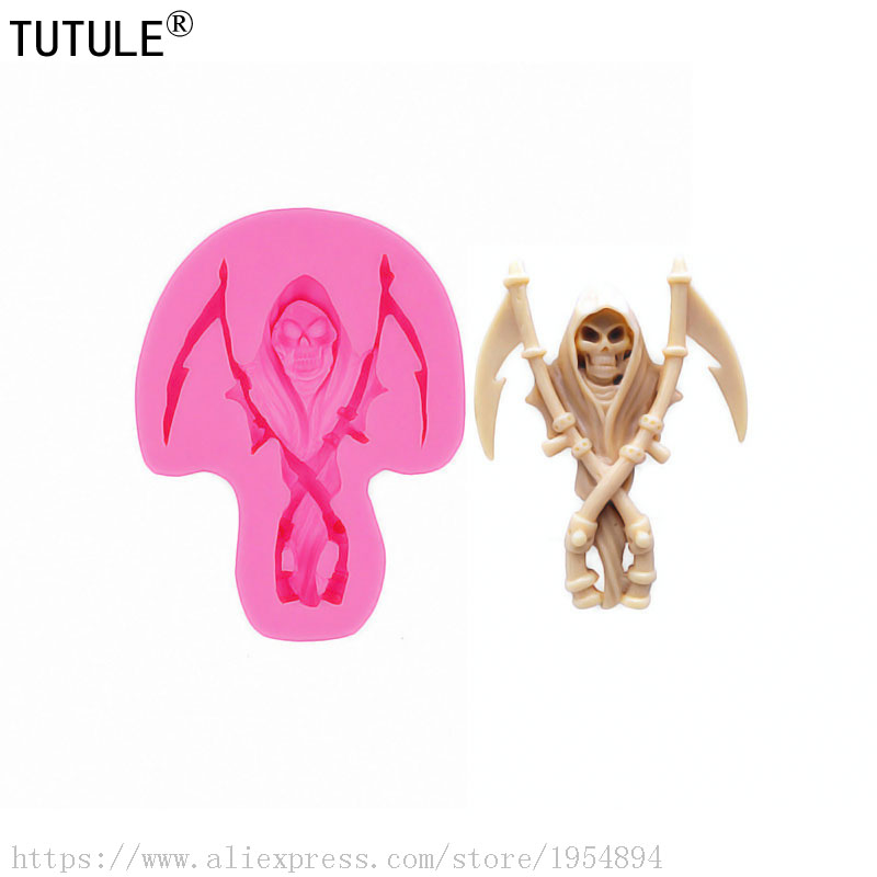 Zombie Snacks - Molde de Silicone Crânio e Foice