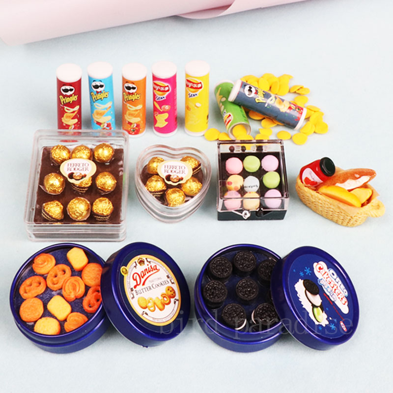 Food Like Snacks - 1/6 miniatrue bonecas comida mini biscoitos