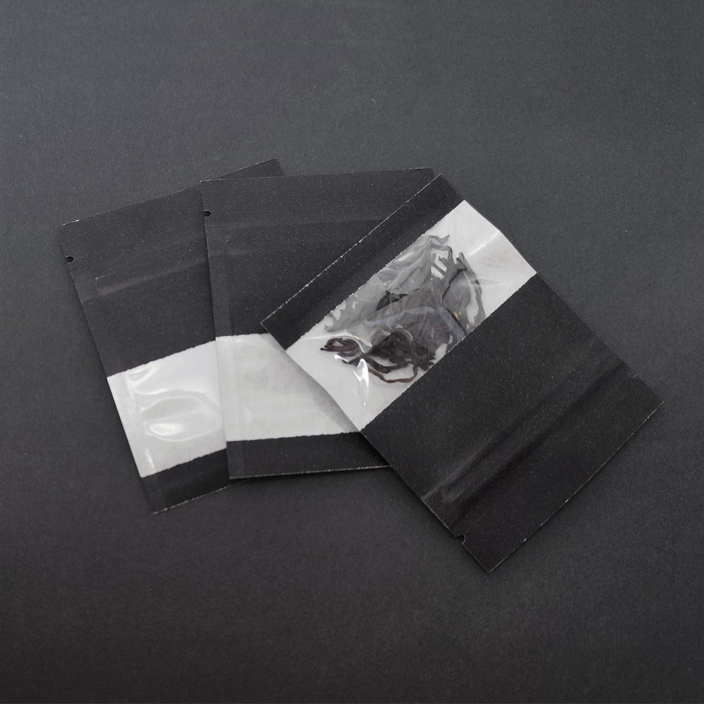 Food Snacks Packets - 100 pçs preto reclosable papel kraft