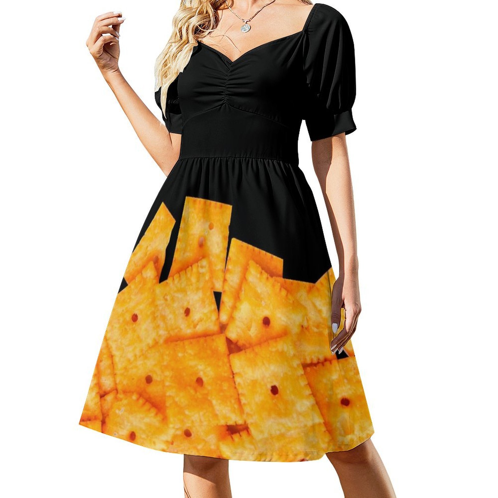 Cheez It Vestido de festa femi - Food Snacks Options avaliação e preço