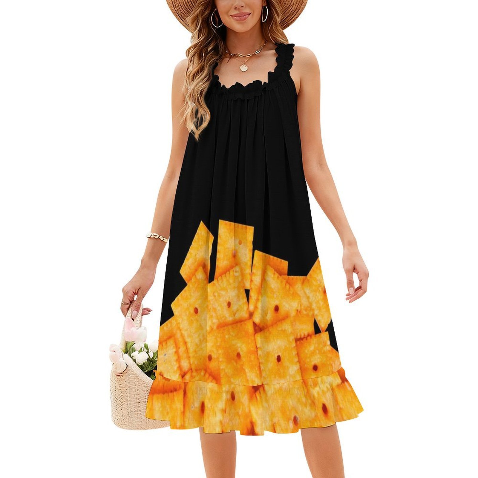 Cheez It Vestido de festa femi - Food Snacks Options avaliação e preço