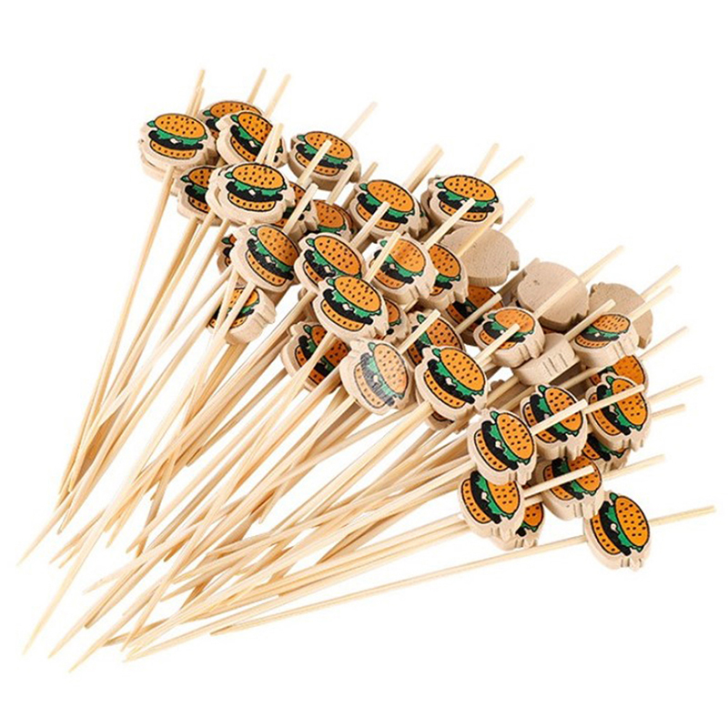 100 Peças Palitos de Bambu Des - Food Snacks Party avaliação e preço