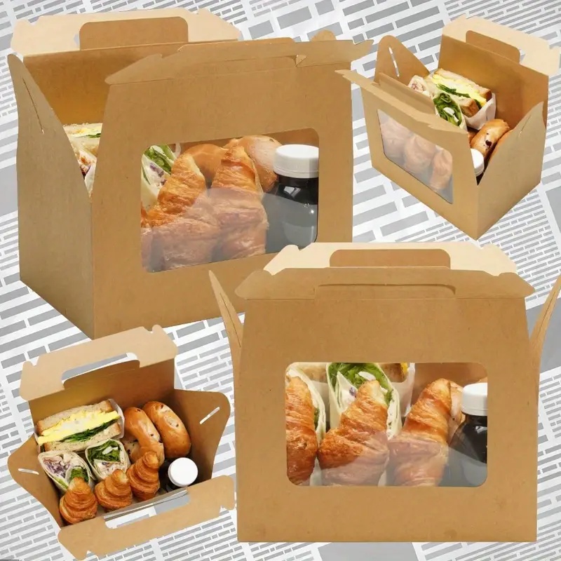 10/30 peças com janela caixa d - Food Like Snacks avaliação e preço