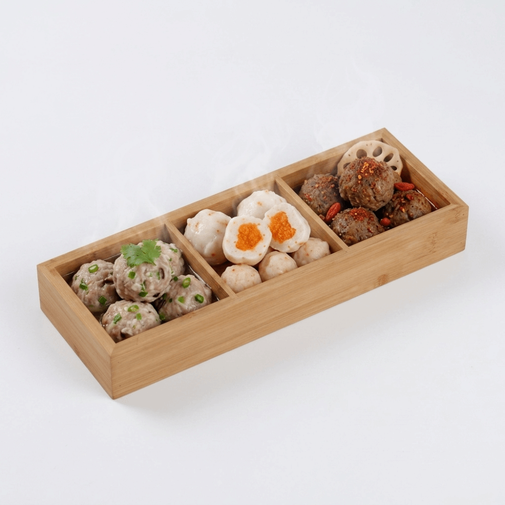 Bandeja de Servir de Bambu com - Food Snacks Options avaliação e preço