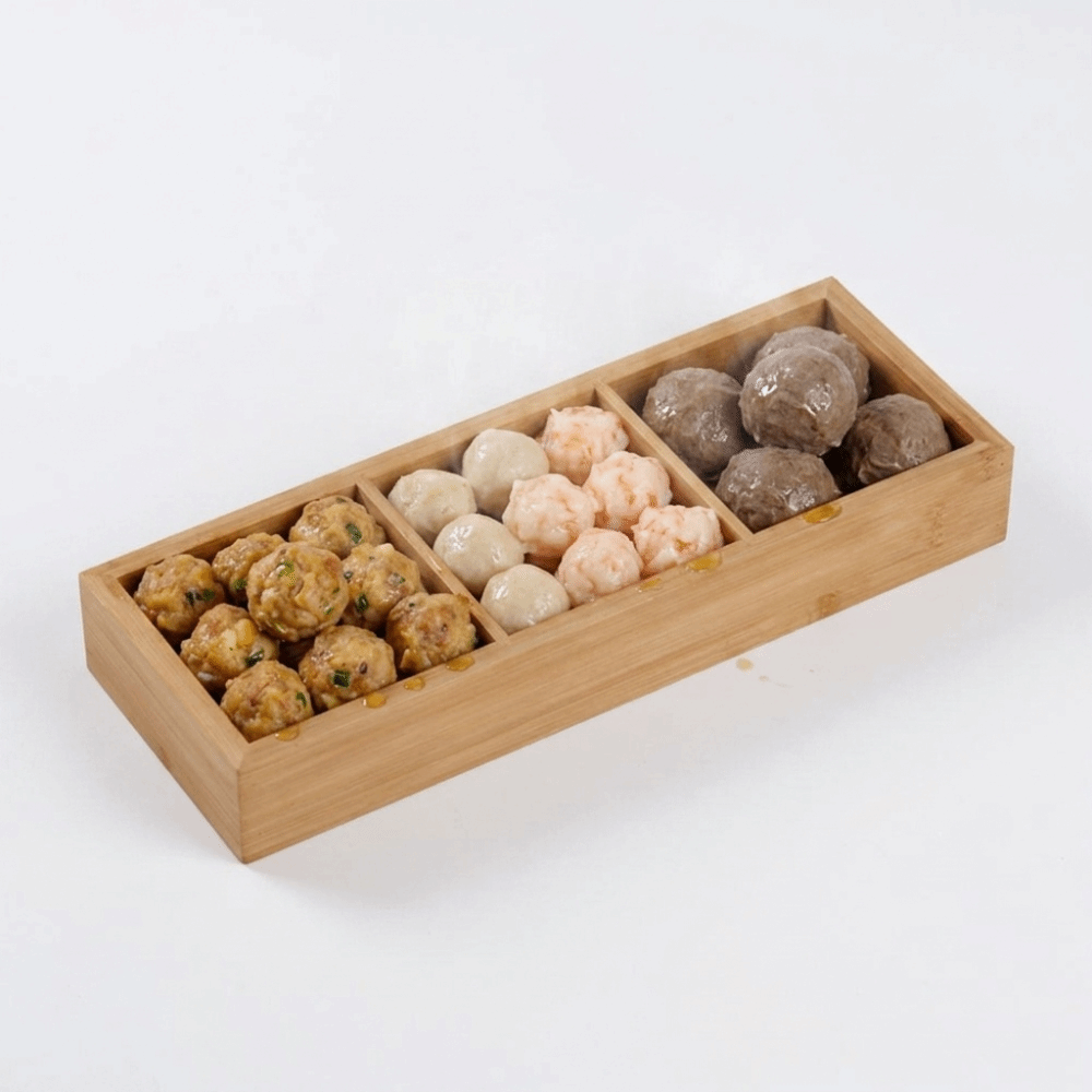 Bandeja de Servir de Bambu com - Food Snacks Options avaliação e preço