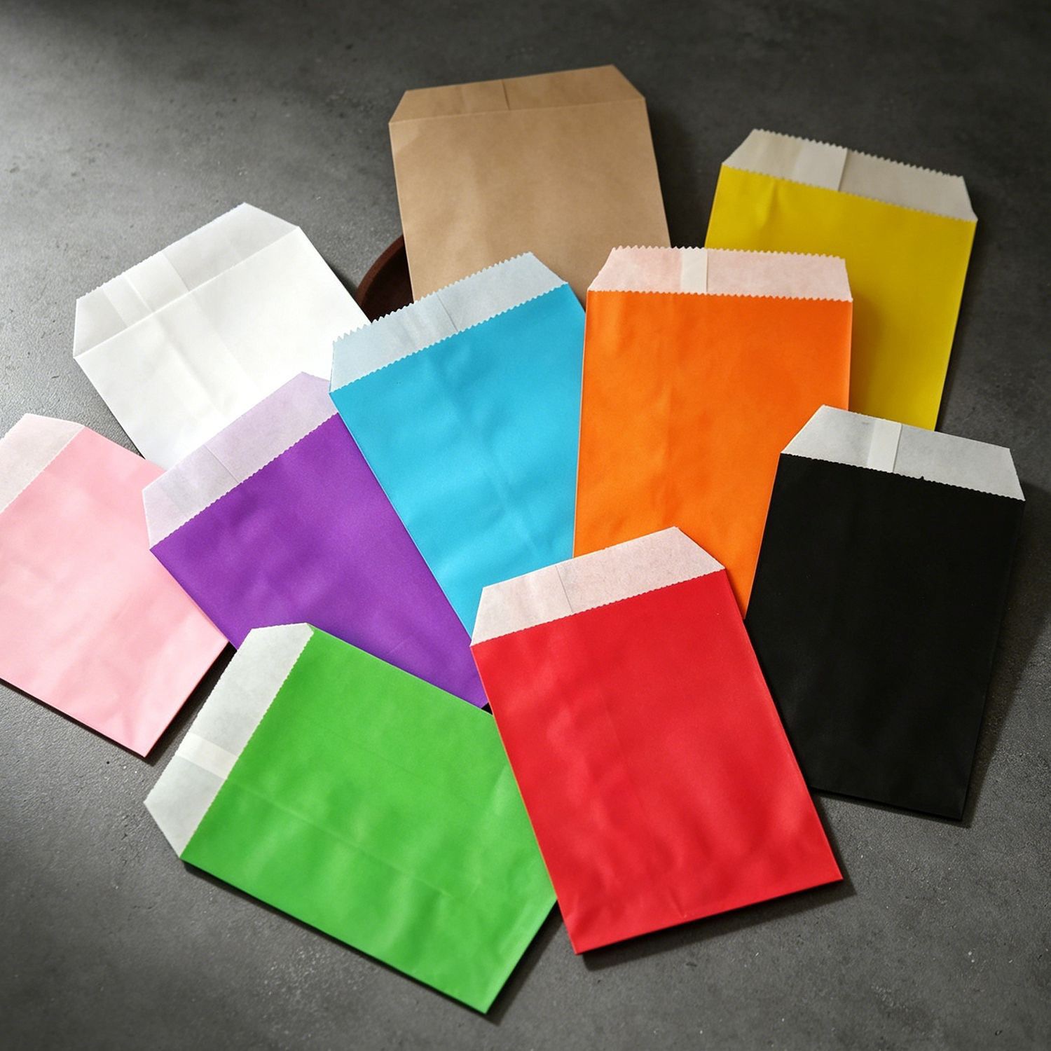 Saco de papel kraft colorido p - Food Snacks Party avaliação e preço